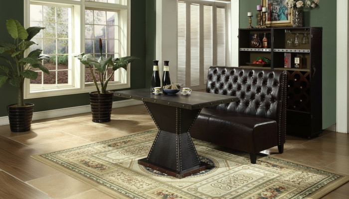 Sofa Chesterfield Ławka Kanapa Brązowa Poczekalnia Salon Sofy biurowe