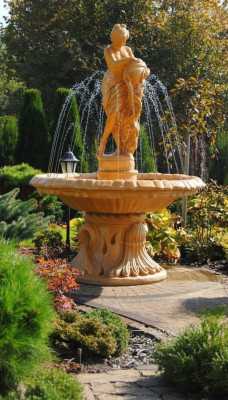 Fontanna ogrodowa Fontanna do stawu 155cm Kamienna fontanna Fontanna ogrodowa Fontaine Nowość