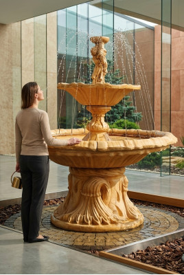 Dekoracyjna fontanna fontanna figurka fontanna dekoracja ogrodowa Fontaine staw SHELLA
