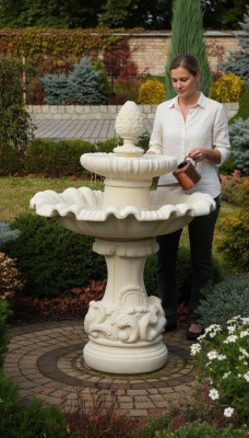Fontanna ogrodowa Fontanna do stawu 140cm Kamienna fontanna Fontanna ogrodowa Fontaine Nowość