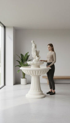 Dekoracyjna fontanna fontannowa 162cm rzeźba fontanna dekoracja ogrodowa fontanna staw nowość