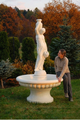Dekoracyjna fontanna figurka fontanny 206 cm dekoracja fontanny ogrodowej fontanna stawowa