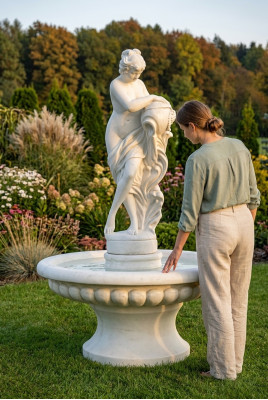 Dekoracyjna fontanna fontanna figura 196cm dekoracja fontanny ogrodowa fontanna staw