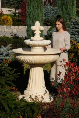 Fontanna ogrodowa Fontanna do stawu 138cm Kamienna fontanna Fontaine ogrodowa Fontaine Nowość