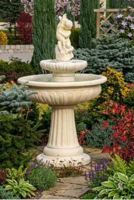 Fontanna Fontanna Żaba Fontanna Kamienna fontanna Fontaine 154cm Fontanna ogrodowa