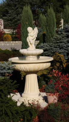 Fontanna Fontanna Żaba Fontanna Fontanna ogrodowa Fontaine 154cm Kamienna fontanna