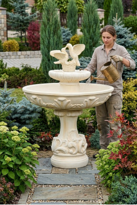 Fontanna Fontanna Żaba Fontanna Kamienna Fontanna Fontanna ogrodowa Fontaine 155cm