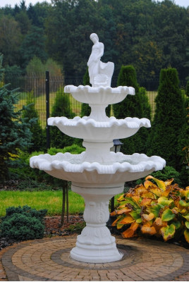 Fontanna ogrodowa Fontanna do stawu 217cm Kamienna fontanna Fontanna ogrodowa Fontaine Nowość
