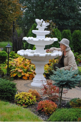 Fontanna ogrodowa Fontanna do stawu 175cm Kamienna fontanna Fontanna ogrodowa Fontaine Nowość