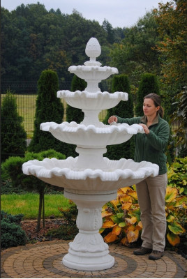 Fontanna ogrodowa Fontanna do stawu 218cm Kamienna fontanna Fontanna ogrodowa Fontaine Nowość