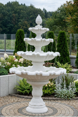 Fontanna ogrodowa Fontanna do stawu 218cm Kamienna fontanna Fontanna ogrodowa Fontaine Nowość