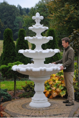 Fontanna ogrodowa Fontanna do stawu 224cm Kamienna fontanna Fontanna ogrodowa Fontaine Nowość