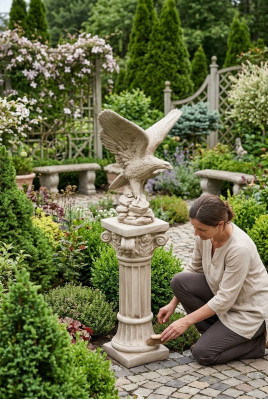 Kolumna Rysunek Rzeźba Figury Statua Kolumny Patio Projekt Dekoracja ogrodowa