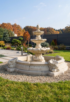 Fontaine dorzecze ozdobna fontanna fontanna fontanna miejski staw rzeźba ogród