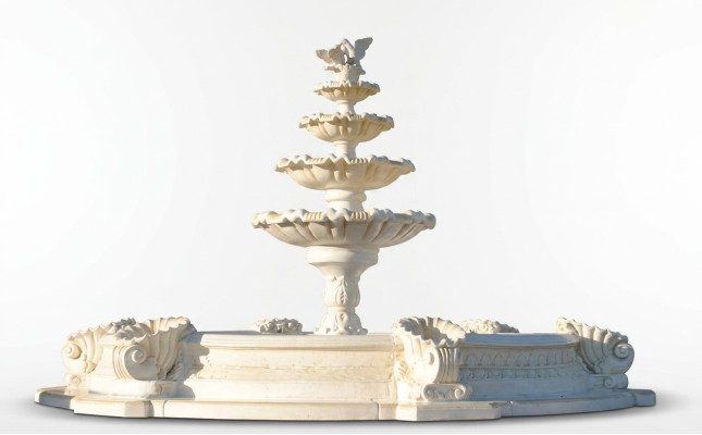 Umywalka Ozdobna Fontanna Fontanna Rzeźba Fontanna Fontaine Ogród Fontaine Staw Miasto