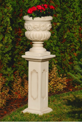 Pudełko z koszem na kwiaty Kwiaty Wazon Naczynie Ogród Patio Dekoracja Statua Figurki