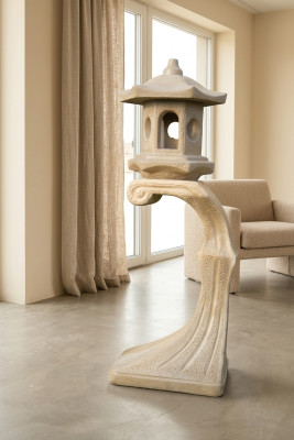 Lampa lampa zewnętrzna tarasy ogrodowe kamienna rzeźba figura Lampa Oświetlenie Nowość