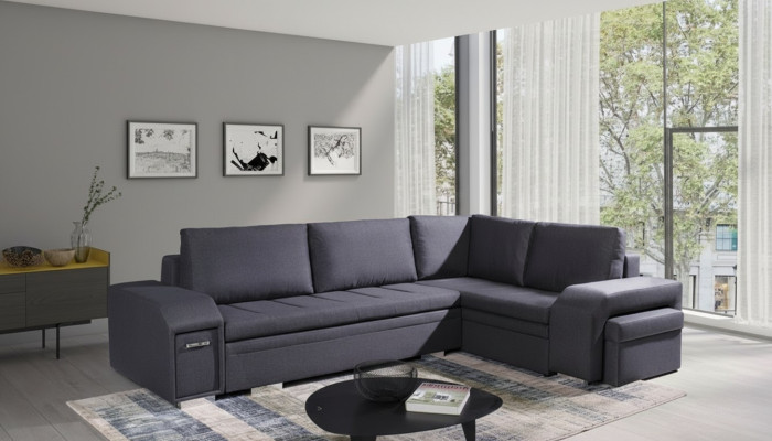 Tapicerowana sofa sofa wypoczynkowa kanapa grupa wypoczynkowa pokój dzienny z poduszką sofa do spania w kształcie litery L