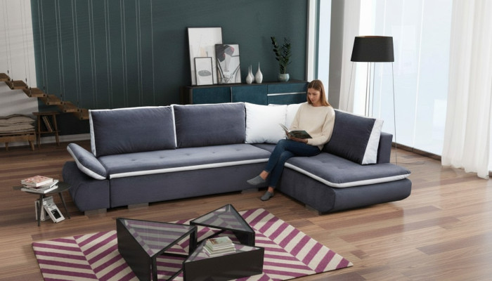 Sofy rozkładane Sofa Narożnik Sofy Ustawić Podkładkę Narożnik Materiał Nowy Żywy krajobraz