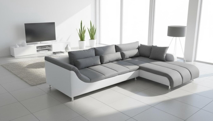 Sofa rozkładana Narożnik Sofa Kanapa Funkcja łóżka Podkładka Narożnik Funkcja spania Nowość Ustawić