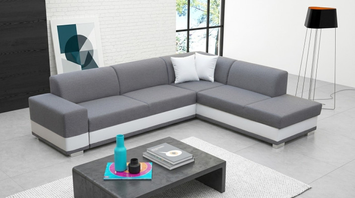 Tapicerowana sofa wypoczynkowa sofa grupowa kanapa salon z poduszką sofa w kształcie litery L