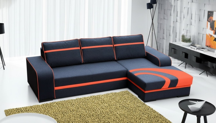 Sofa rozkładana Narożnikowa kanapa Kanapa z funkcją łóżka I tapicerka - Nowoczesne Ustawić z funkcją spania NOWOŚĆ