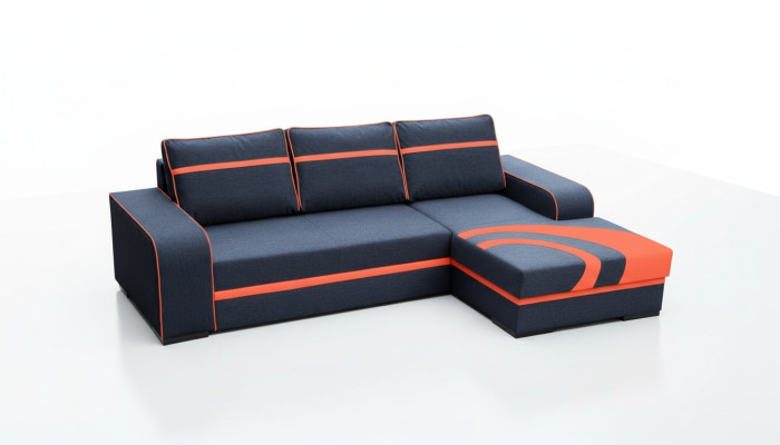 Sofa rozkładana Narożnikowa kanapa Kanapa z funkcją łóżka I tapicerka - Nowoczesne Ustawić z funkcją spania NOWOŚĆ