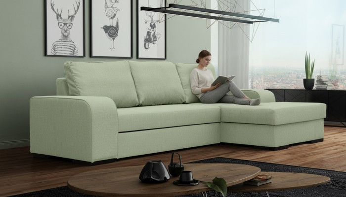 Sofa rozkładana Narożnik Sofa Couch Funkcja łóżka Podkładka Narożnik Ustawić Nowość Funkcja spania