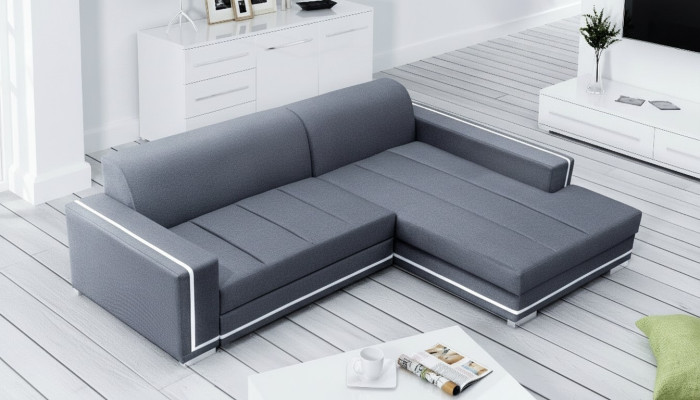Narożnikowa kanapa z funkcją spania Funkcja bed box sofa couch Żywy krajobraz Łóżko