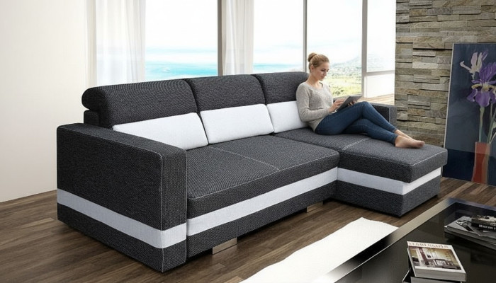 Sofa rozkładana Narożnik Sofa Kanapa Podkładka Narożnik Funkcja łóżka Nowa Funkcja spania Ustawić