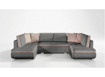 XXL Żywy krajobraz Narożnikowa kanapa Sofa Couch Podkładka Ustawić Narożnik Designer New Material