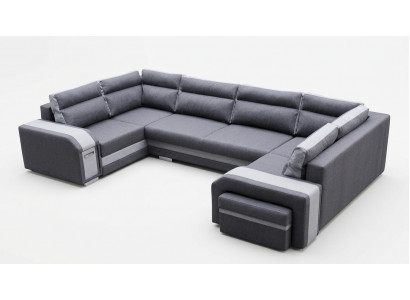 XXL Żywy krajobraz Narożnikowa kanapa Sofa Couch Podkładka Ustawić Narożnik Designer Kształt U Nowość