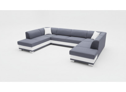 XXL Żywy krajobraz Narożnikowa kanapa Podkładka Ustawić Narożnik Designer Kształt U New Sofa