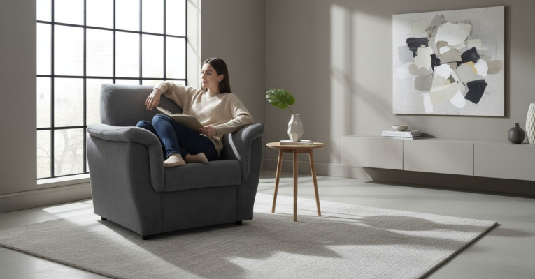 Nowoczesna Fotel TV Sofa 1 miejsce do siedzenia Sofa Designerska Włókienniczy Sofa Podkładka