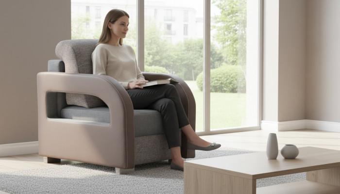 Fotel TV Sofa 1 Rozmiar Couch Designer Materiał tekstylny Sofy Podkładka Relaks