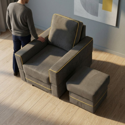 Sofa 1 miejsce do siedzenia Couch Designer Włókienniczy Sofy Podkładka New Modern Fotel
