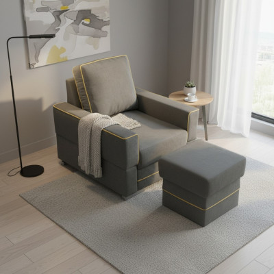 Sofa 1 miejsce do siedzenia Couch Designer Włókienniczy Sofy Podkładka New Modern Fotel