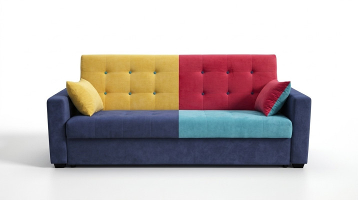 Sofa rozkładana Materiał Sofa Kanapa Włókienniczy Podkładka Ustawić funkcję łóżka 3 Siedziba Nowy
