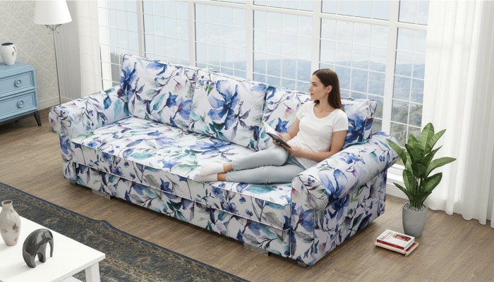 Kanapa rozkładana sofa kwiaty Żywy krajobraz Podstawa łóżka kanapy sofa