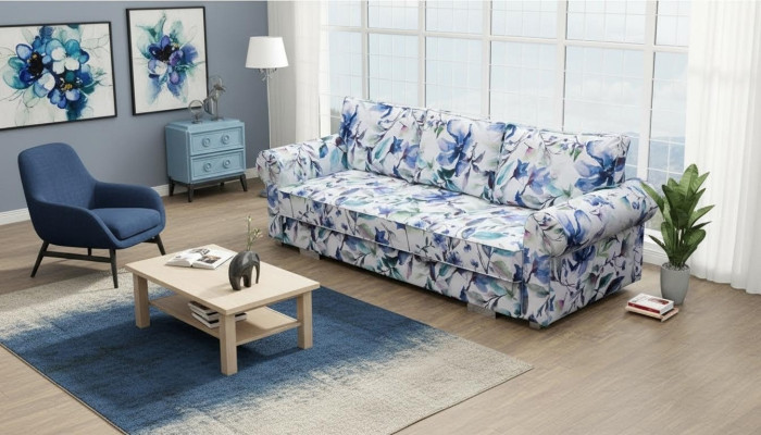 Kanapa rozkładana sofa kwiaty Żywy krajobraz Podstawa łóżka kanapy sofa