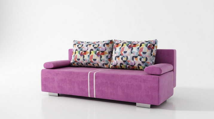 Sofa rozkładana Materiał Sofa Kanapa Włókienniczy Podkładka Nowa Ustawić funkcję łóżka 3 Siedziba