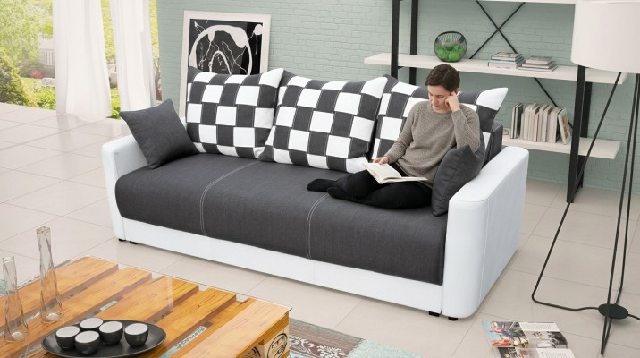 Sofa rozkładana Sofa 3 miejsce do siedzenia Duża funkcja łóżka Sofa rozkładana Sofy Podkładka Kanapy XXL