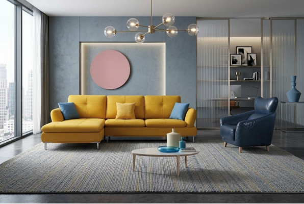 Narożnik Sofa Skóra Podkładka Siedziba Kanapa Ustawić Living Pokój Sofy Krajobrazowe Nowy Narożnik