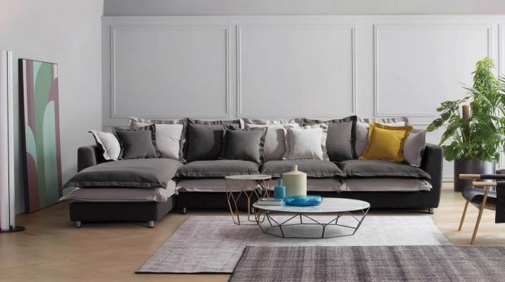 Narożnik Sofa Włókienniczy Siedziba Podkładka Couch Ustawić Living Pokój Sofy Krajobrazowe
