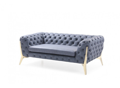 Dwaosobowa sofa Chesterfield z dwoma siedzeniami, tapicerowana, sofa, kanapa, włoski design.