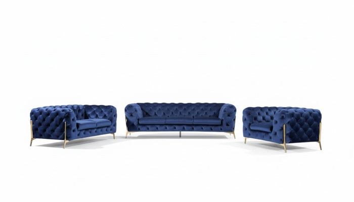 Luksusowa Sofa Sofa Podkładka Siedziba 3+2+1 Ustawić Deco Chesterfield