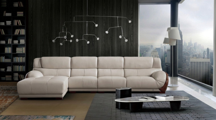 Narożnik Sofa Skóra Podkładka Siedziba Narożnik Sofa Ustawić Living Pokój Krajobraz