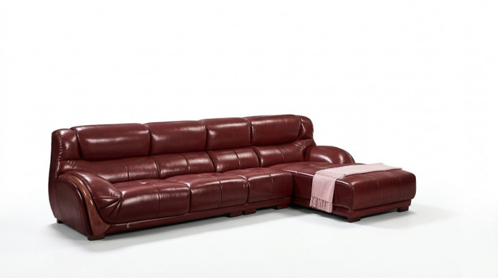 Narożnik Sofa Skóra Podkładka Siedziba Kanapa Ustawić Living Pokój Krajobraz Sofy