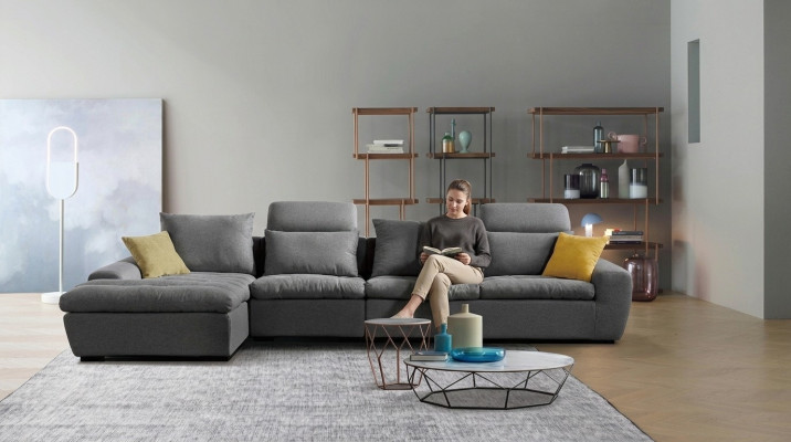 Sofa Narożnik Kanapa Narożnik Kanapy Living Landscape Ustawić Włókienniczy