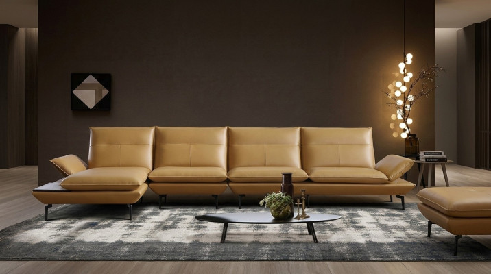Narożnik Siedziba Sofa Kanapa Designer Podkładka Narożnik Living Landscape Skóra Kanapy